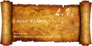 Laczo Vilmos névjegykártya